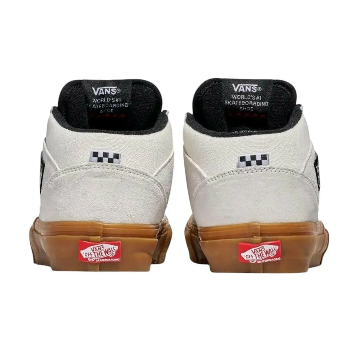 Outdoor Performance Gear Resilient Form Vans - Skate Half Cab Shoes White/Gum