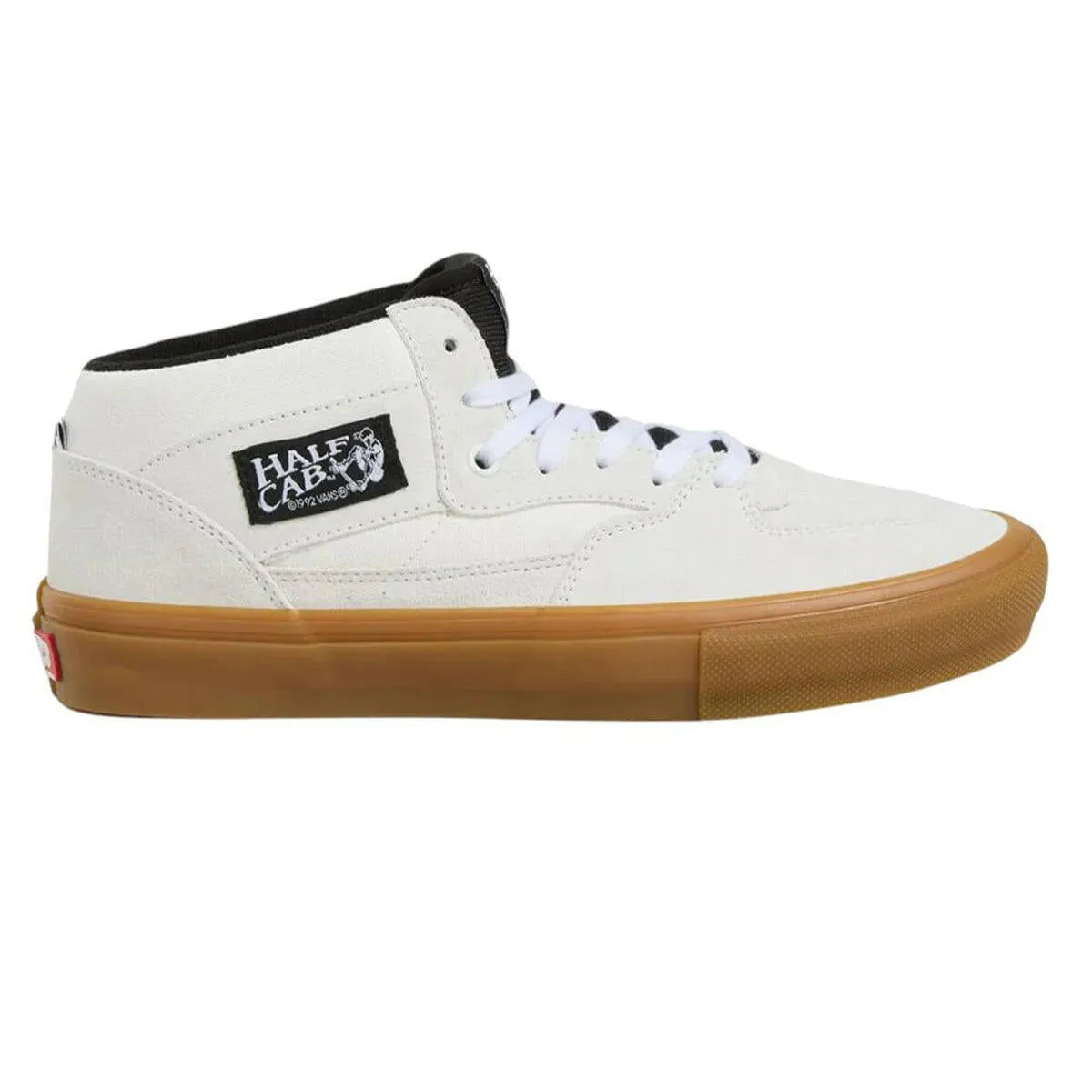 Suede Material Vans - Skate Half Cab Shoes White/Gum