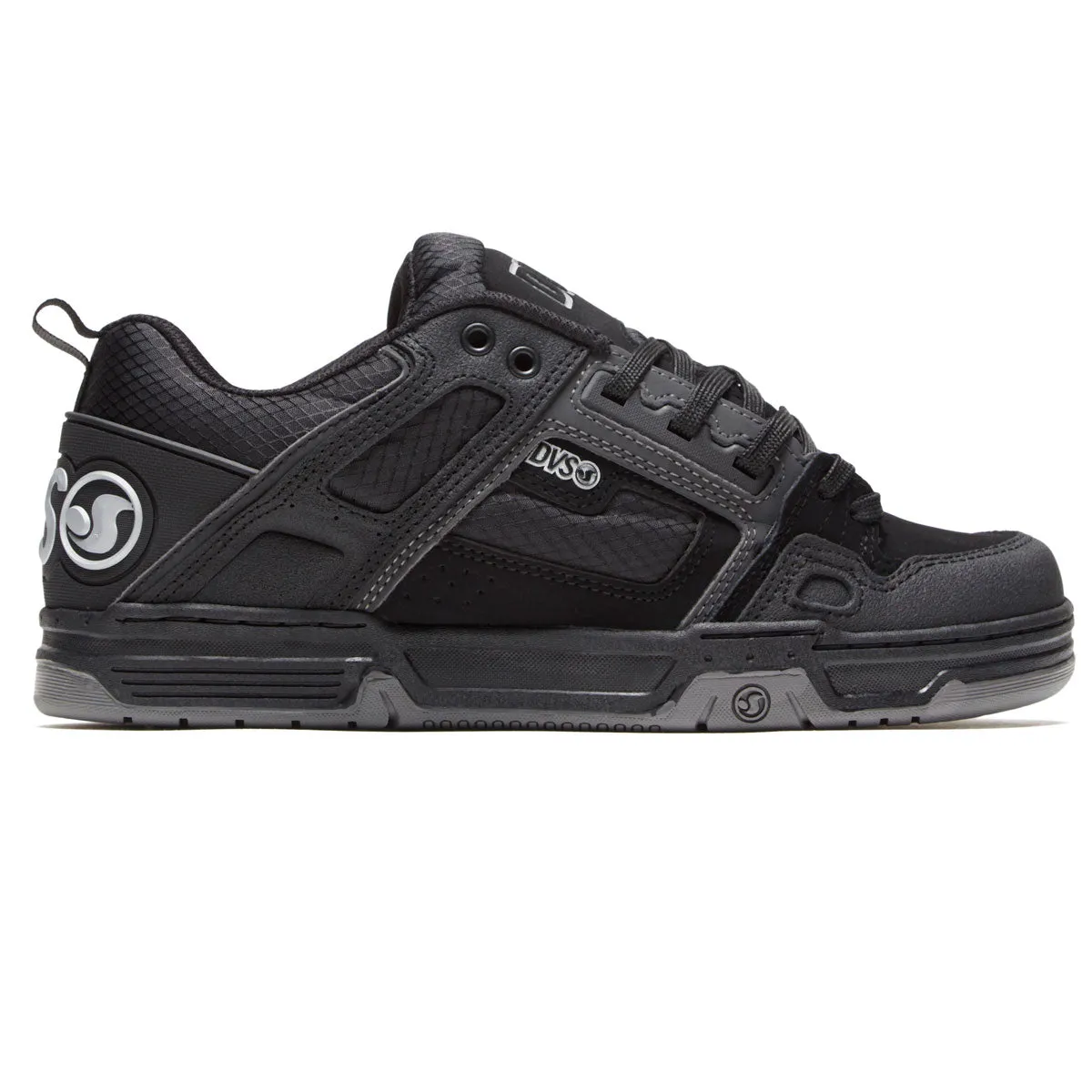Stylish Ride Street Edge DVS Comanche Shoes - Black Reflective/Gum/Nubuck