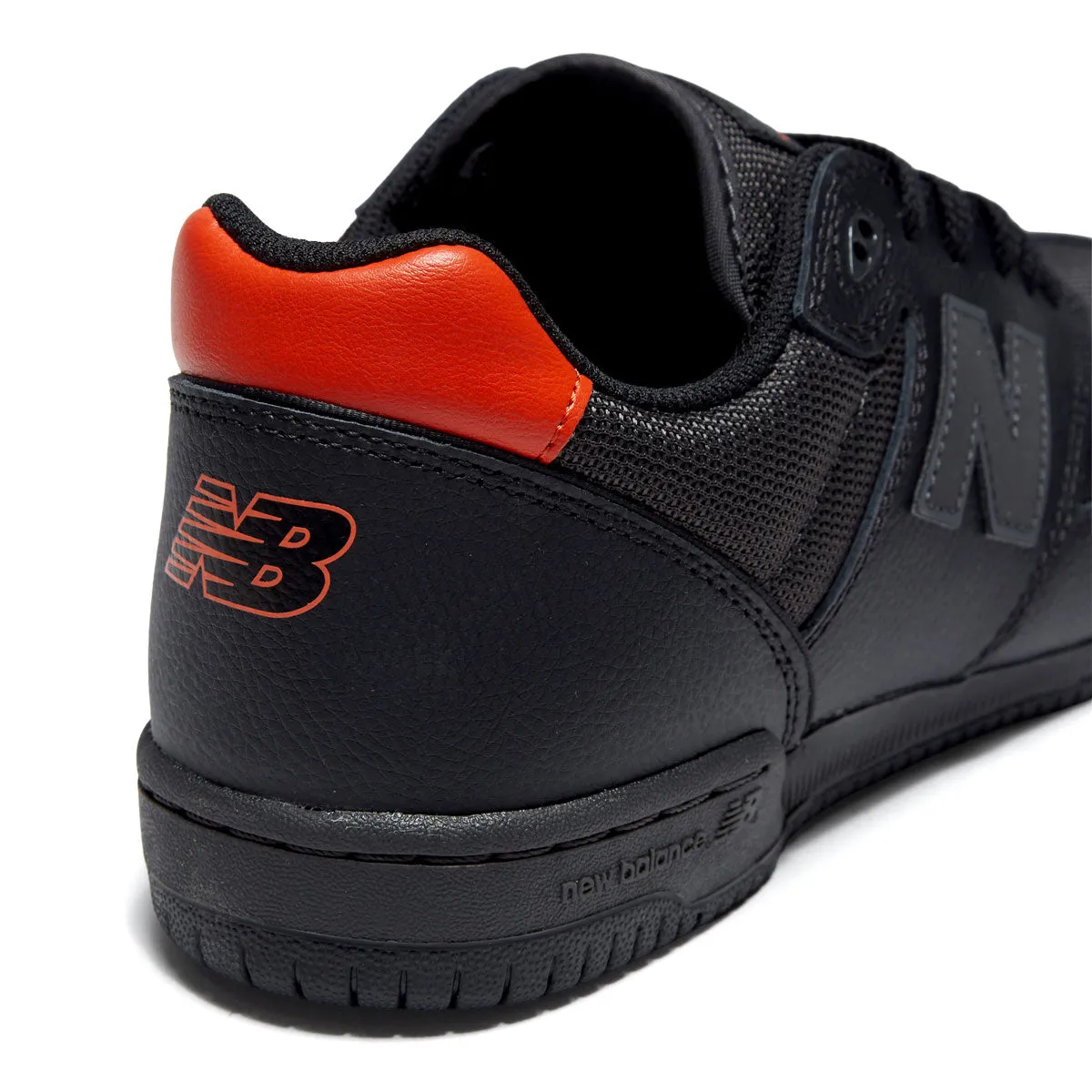 New Balance 600 Tom Knox Shoes - Black/Orange synthetic leather Flexible Arch