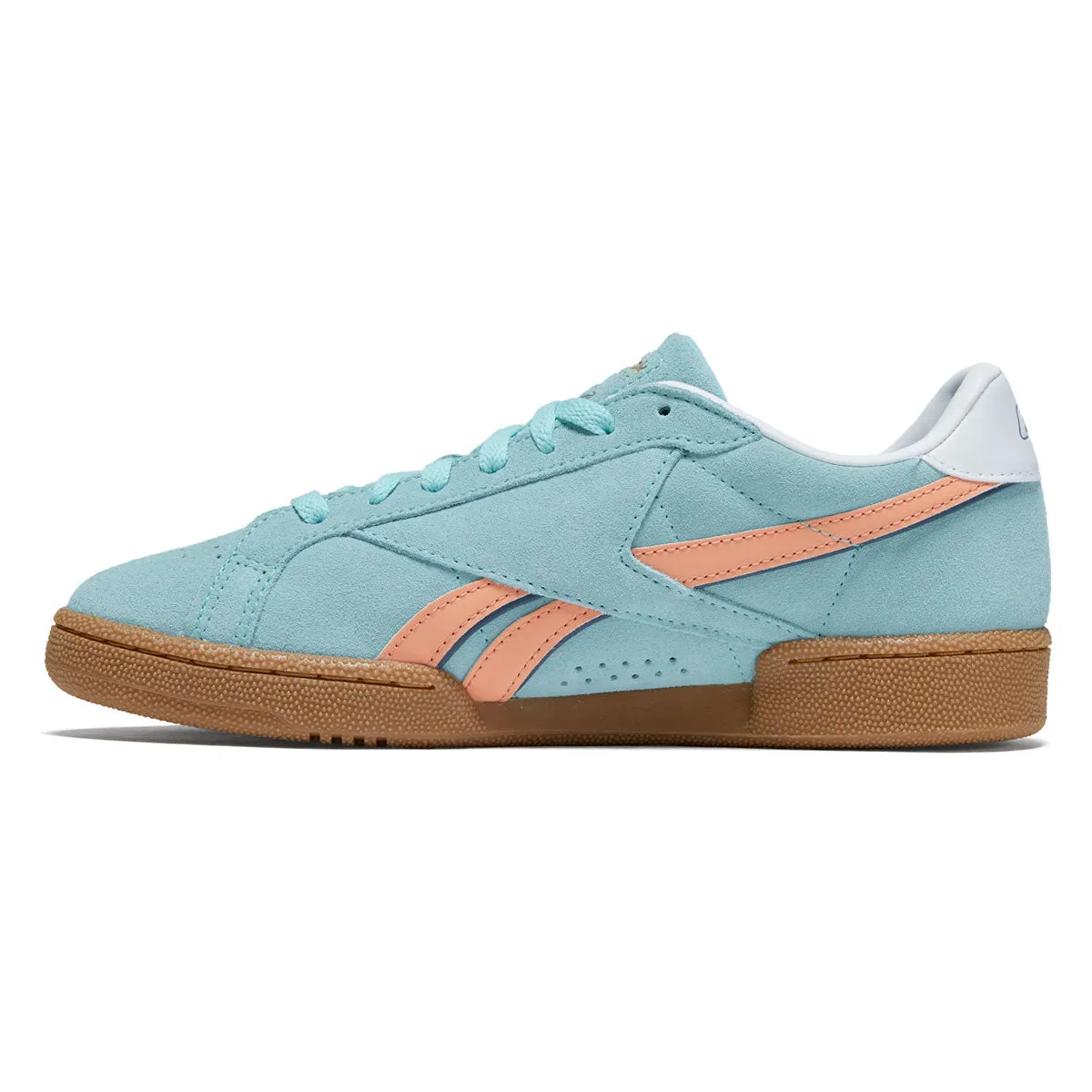 Reebok Club C Grounds UK Shoes - Ai Aqua/Sunkissed Orange/Gum Flat Step