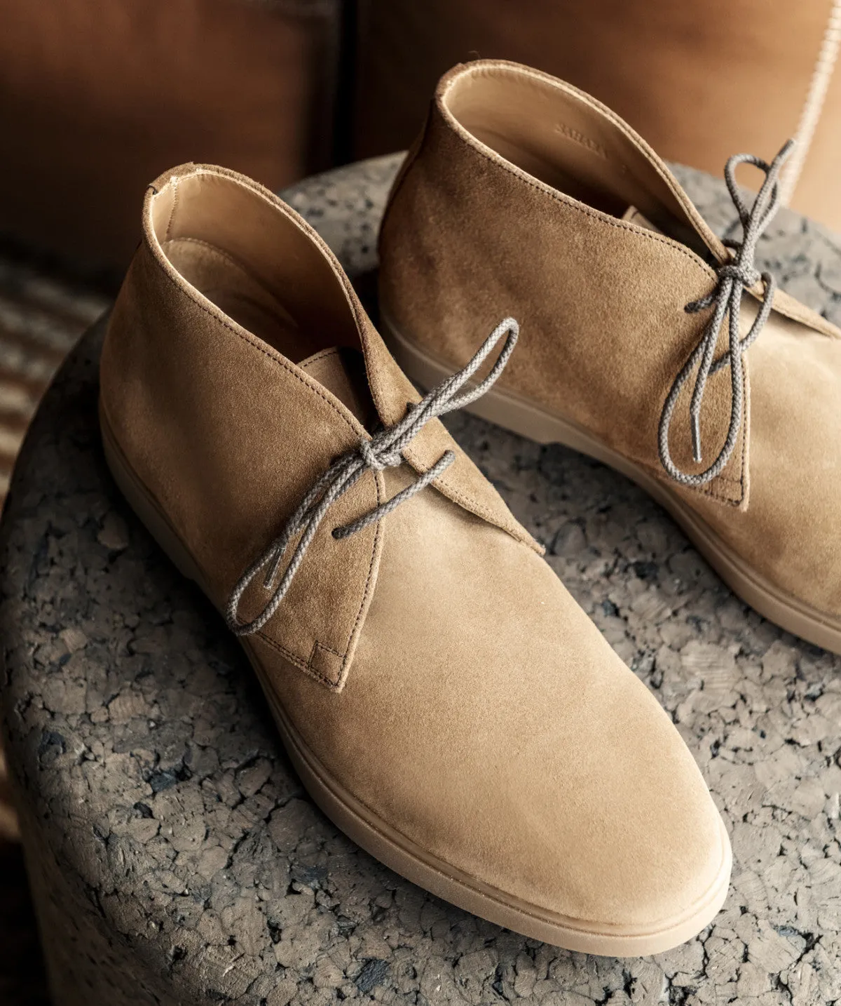 Bottines SAHARA Daim Camel Work Base