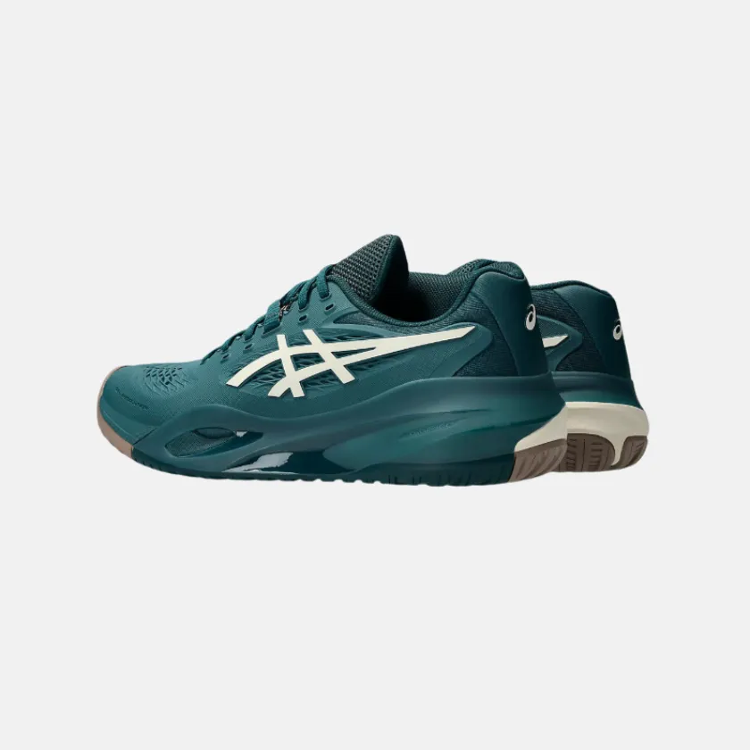 ASICS GEL-RESOLUTION? X Men??s Tennis Shoes ?C Saxon Green/Birch Neutral Color Tread Sole