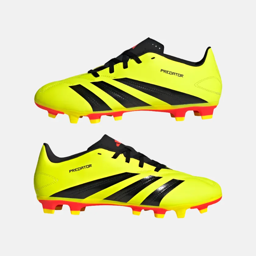 Adidas Predator Club Flexible Ground Unisex Football Shoes -Team Solar Yellow 2/Core Black/Solar Red sprint speed