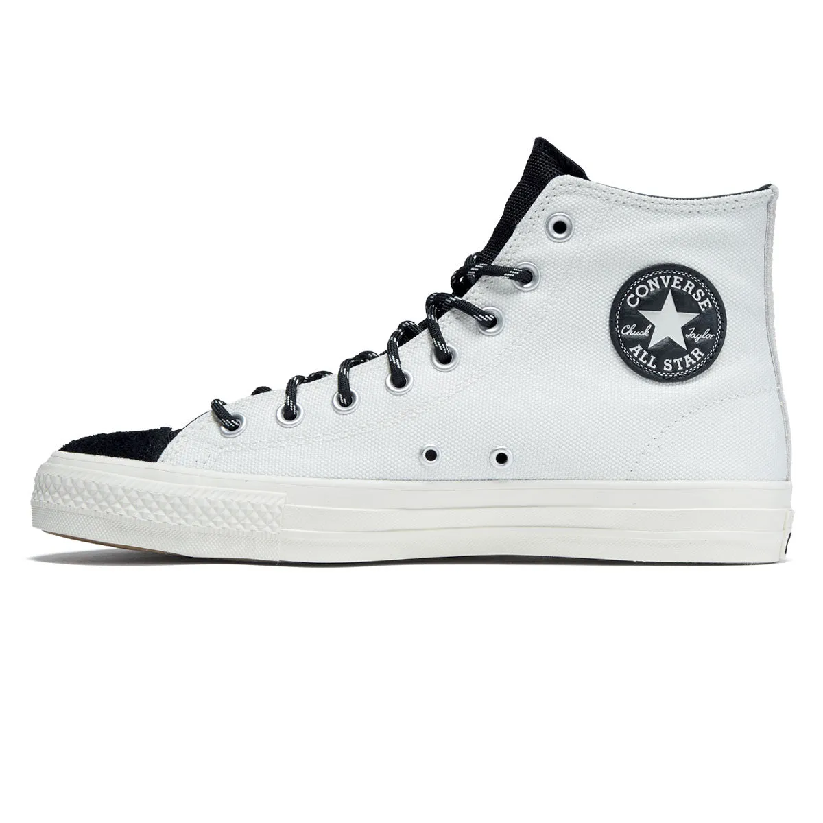Memory Foam Plush Interior Converse Chuck Taylor All Star Pro Hi Shoes - Egret/Black/Egret