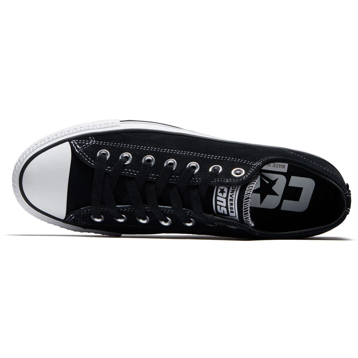 Elite comfort Converse Chuck Taylor All Star Pro Suede Ox Shoes - Black/Black/White