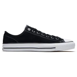 Converse Chuck Taylor All Star Pro Suede Ox Shoes - Black/Black/White Smooth Form Skater Look