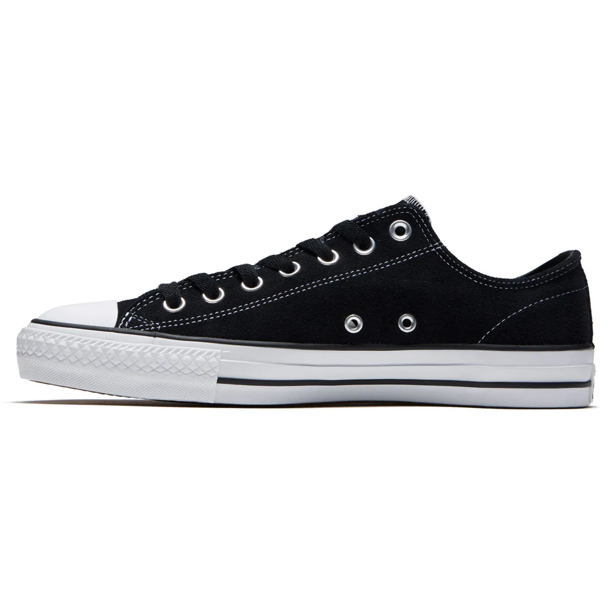Converse Chuck Taylor All Star Pro Suede Ox Shoes - Black/Black/White All weather Athletic