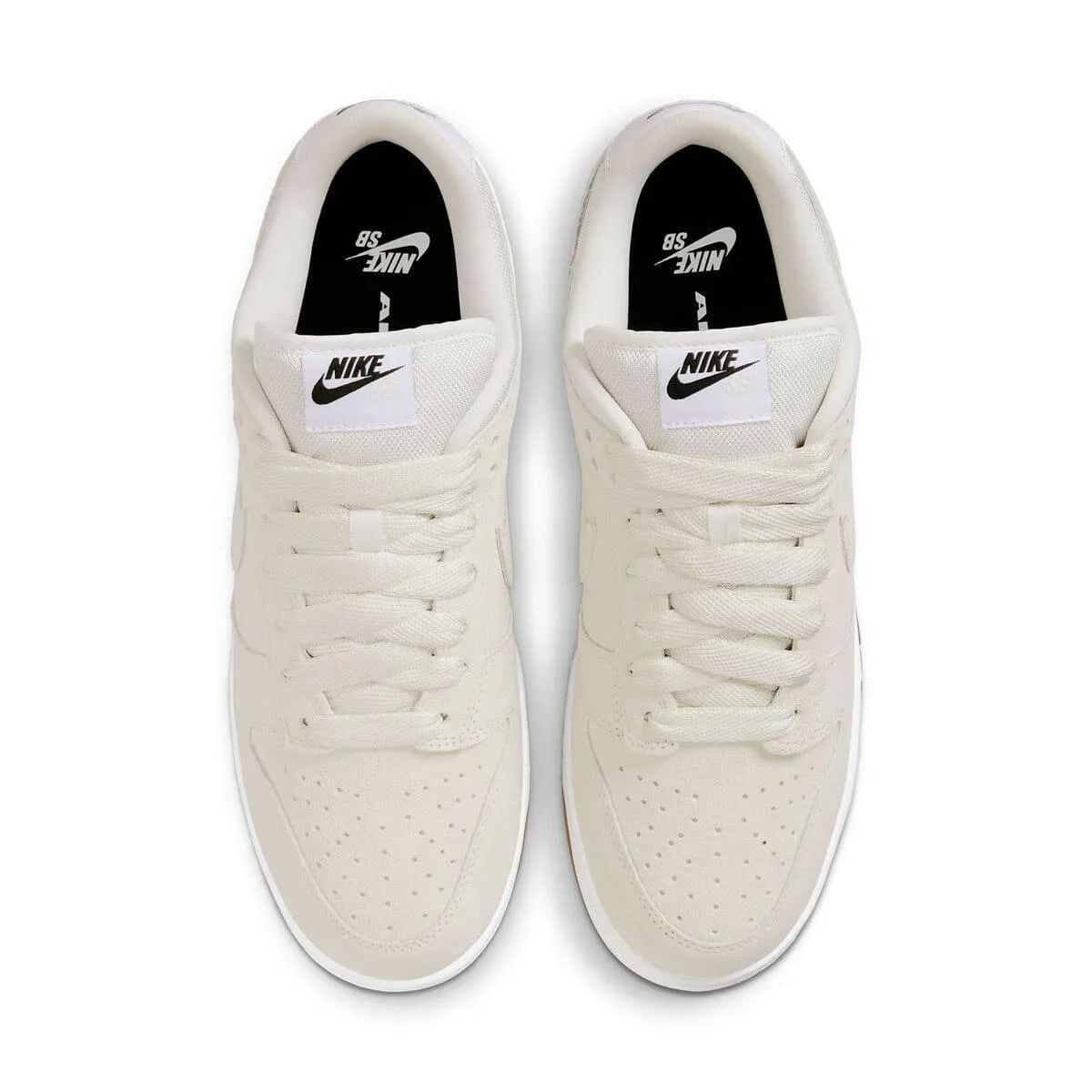 Flexible Arch Performance Nike SB - Dunk Low Pro B Shoes Pale Ivory/Summit White