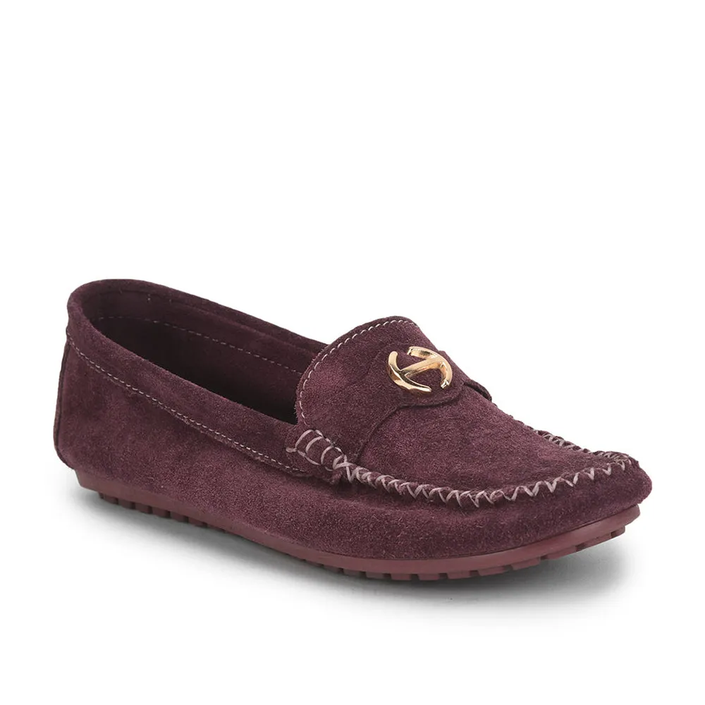 Healers Casual Maroon Loafers For Women GI-SML-52 By Liberty Cozy Lane