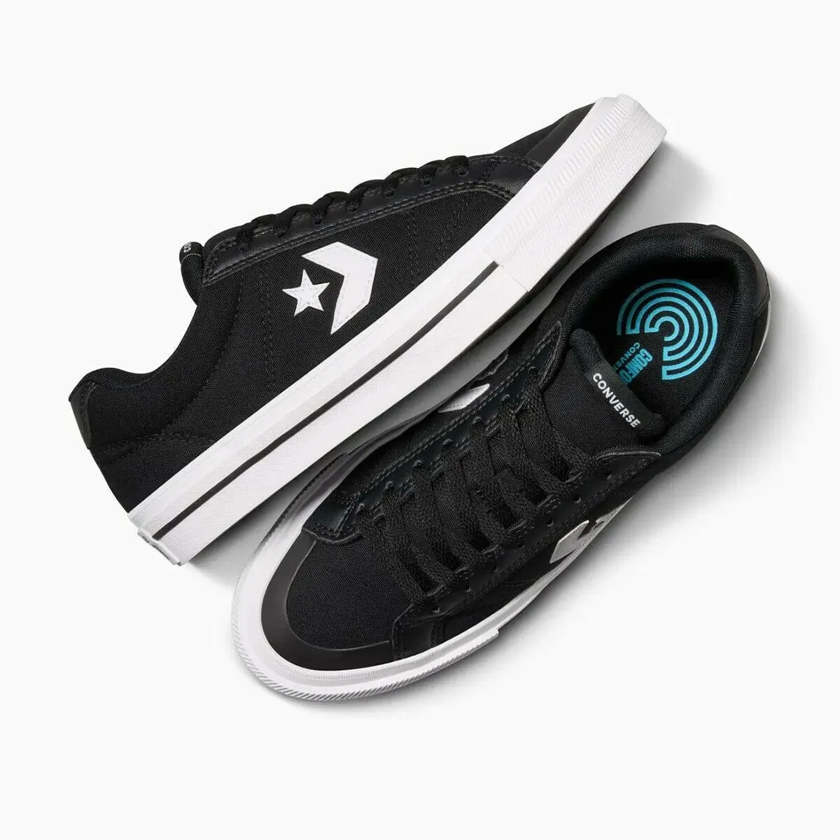 Side Balance Converse - Sport Casual Low Shoes Black/Black/White