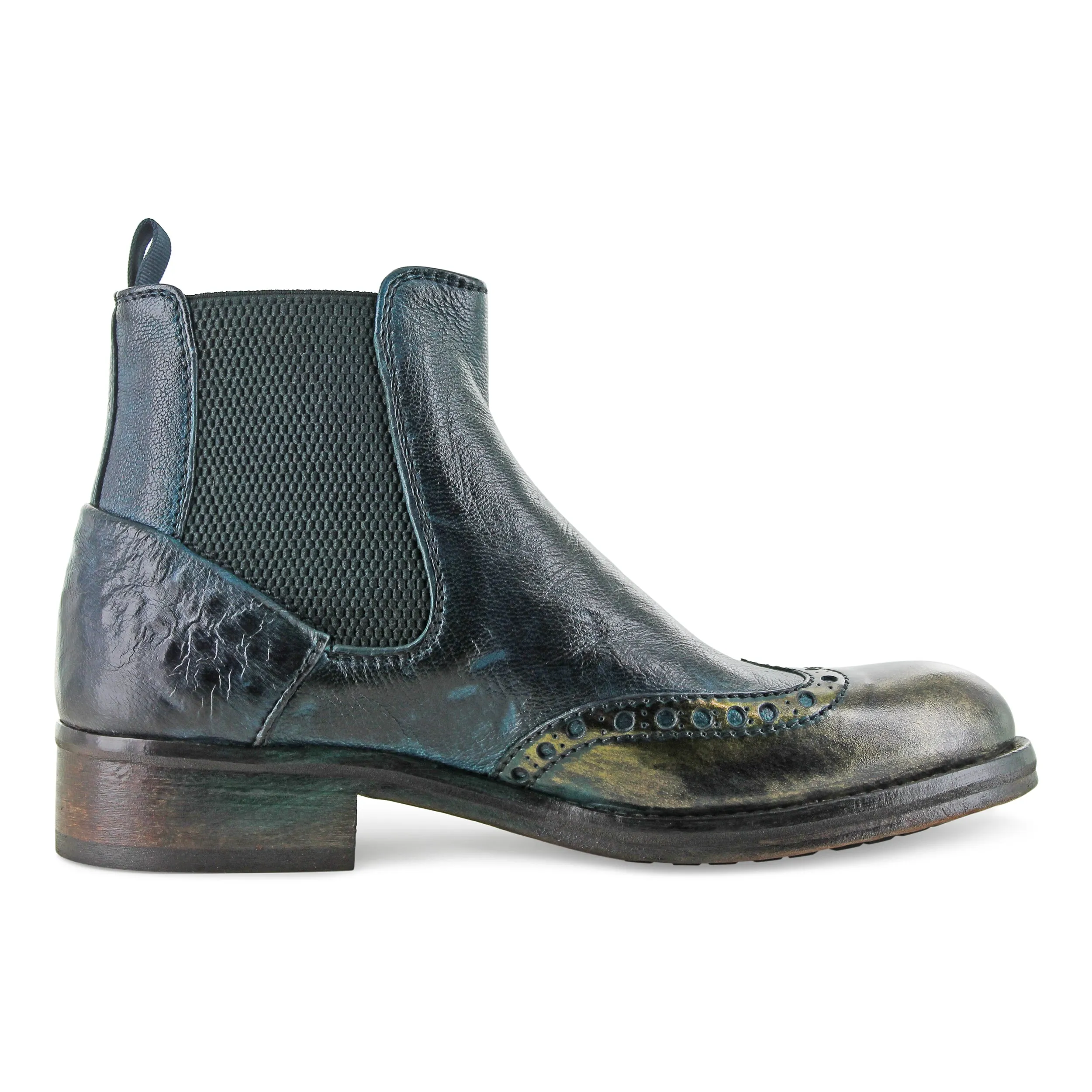 6541 - Antique Greenish Blue Chelsea Boot Chic And Practical