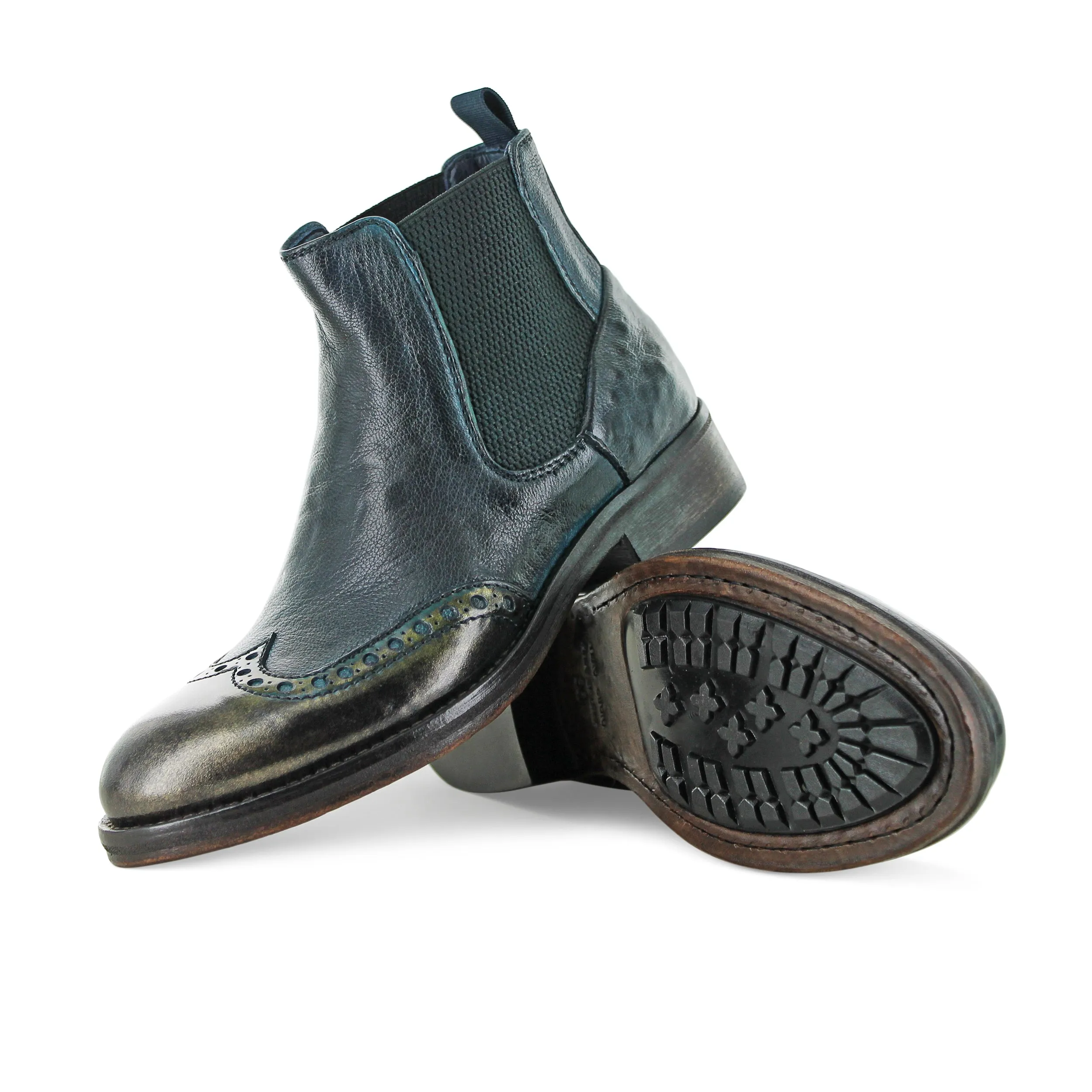 Comfy Vibe Everyday Fit 6541 - Antique Greenish Blue Chelsea Boot
