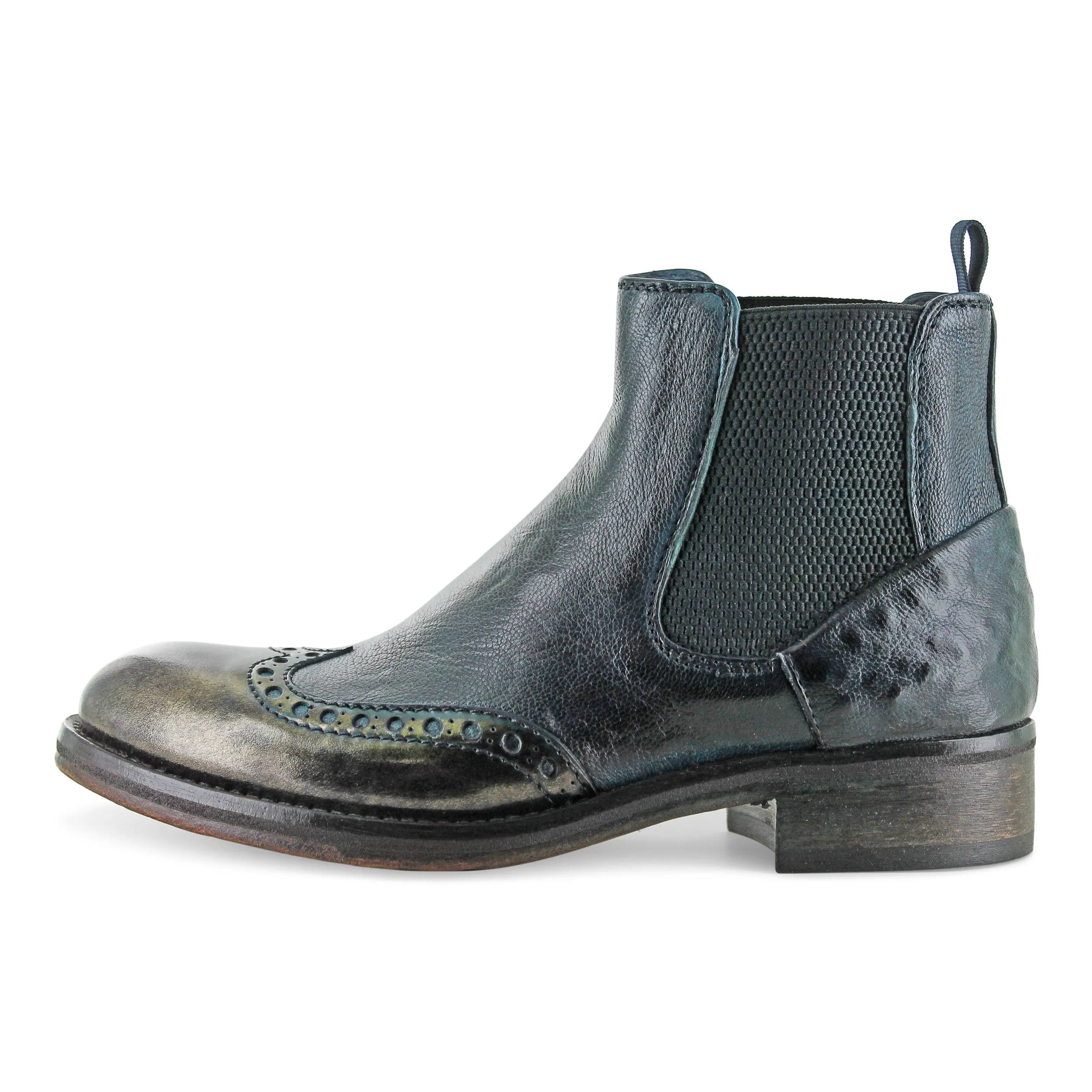 6541 - Antique Greenish Blue Chelsea Boot Weatherproof Footwear