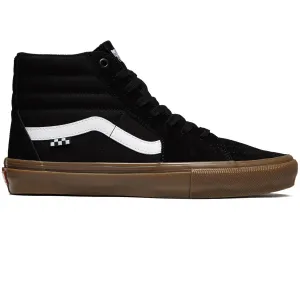 Vans Skate Sk8-hi Shoes - Black/Gum lightweight fabric