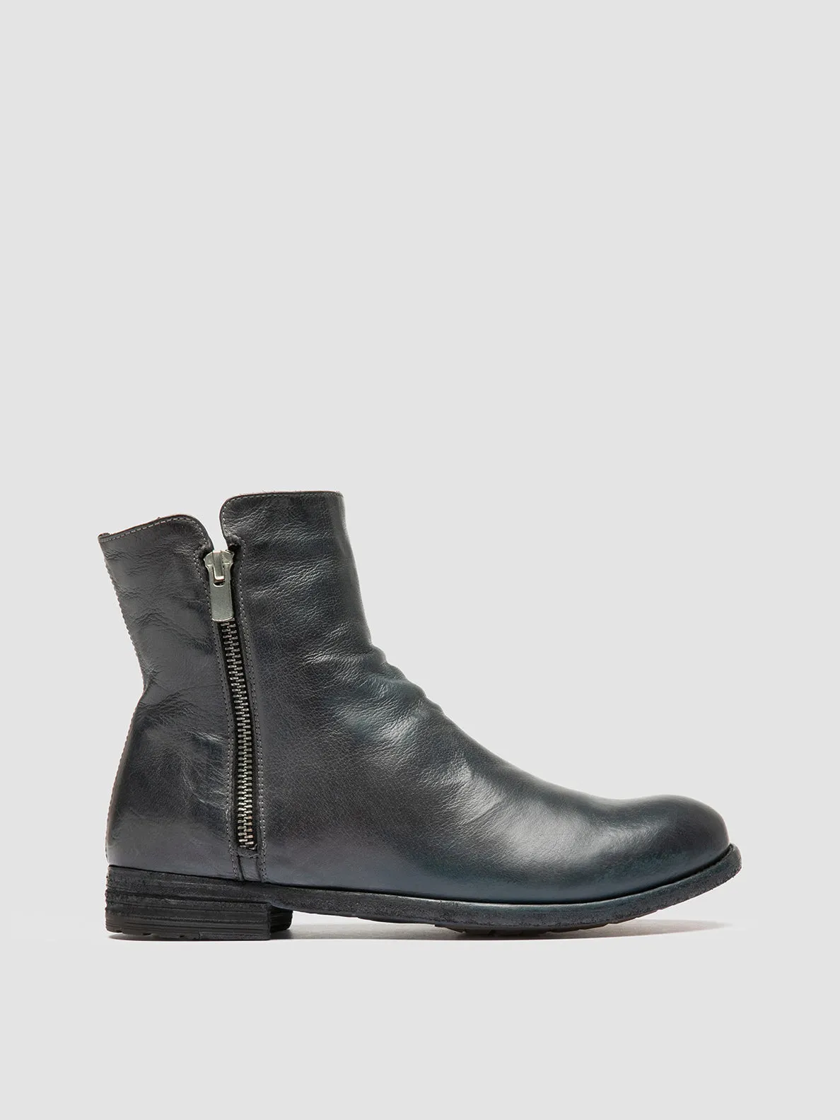 LEXIKON 097 - Grey Leather Booties Spring Jump TPU Stability
