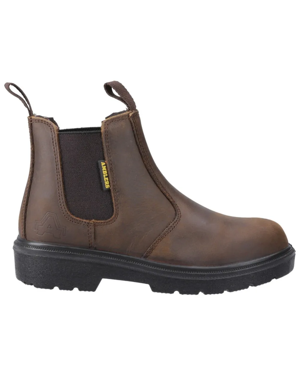 Amblers Safety FS128 Hardwearing Pull On Safety Dealer Boots Comfy Walk Everyday Wear Boots