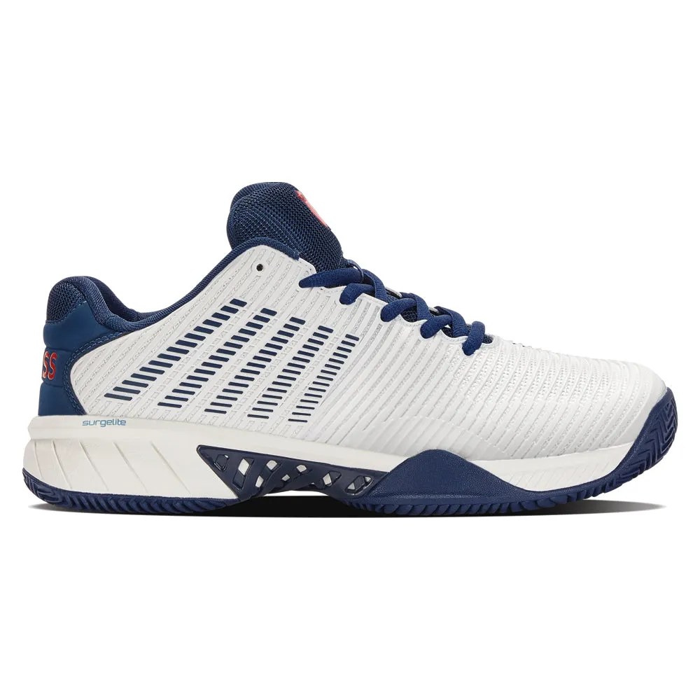 K-Swiss Hypercourt Express 2 HB Tennis Shoes (Mens) - Blanc/Blue Opal/Lollipop Outdoor Trail