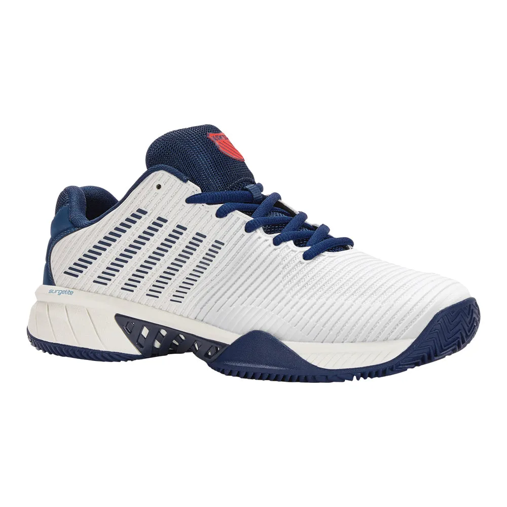 Performance Wear Hard wearing K-Swiss Hypercourt Express 2 HB Tennis Shoes (Mens) - Blanc/Blue Opal/Lollipop