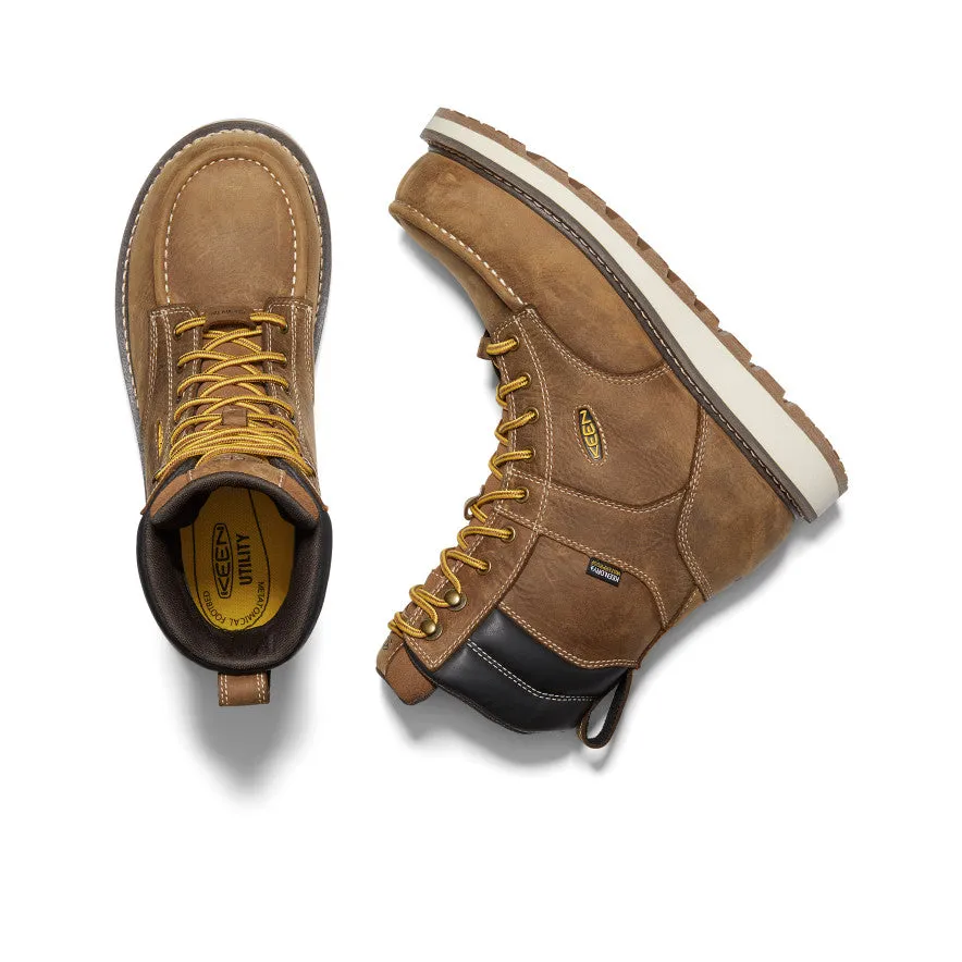 Anti-Slip Performance Men's Cincinnati 8" Waterproof Boot (Carbon Toe)  |  Belgian/Sandshell