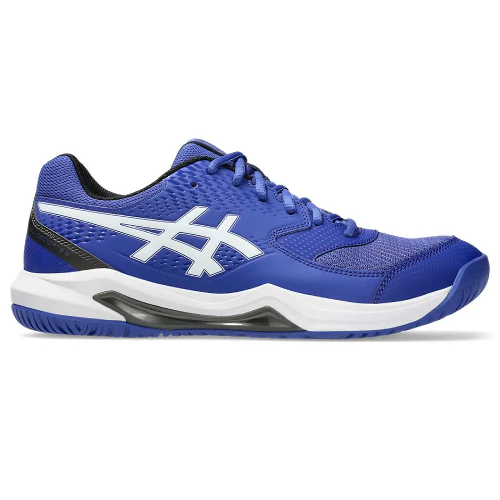 Asics Gel Dedicate 8 Men's Tennis Shoe (Dark Cobalt/White) lace up closure Hybrid style