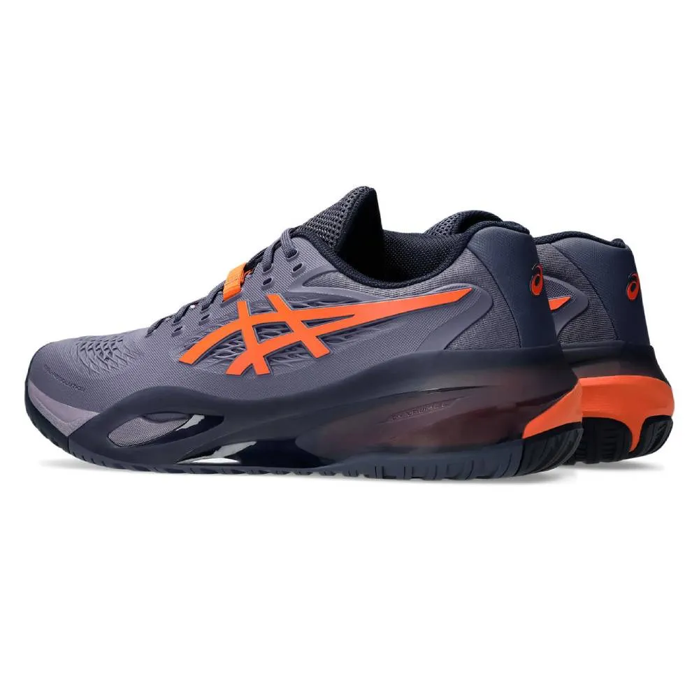 Comfort Design Asics Gel Resolution X Men's Tennis Shoe (Greyish Purple/Nova Orange)