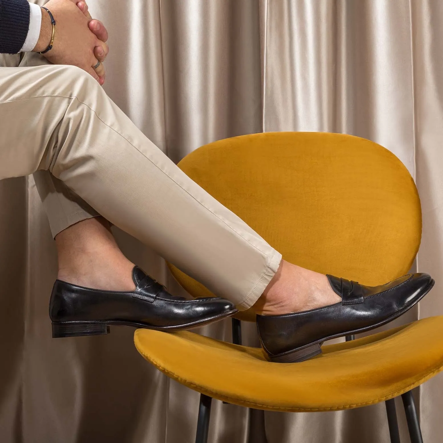 BRIAN 61011<br>Black horse loafers Hold Power