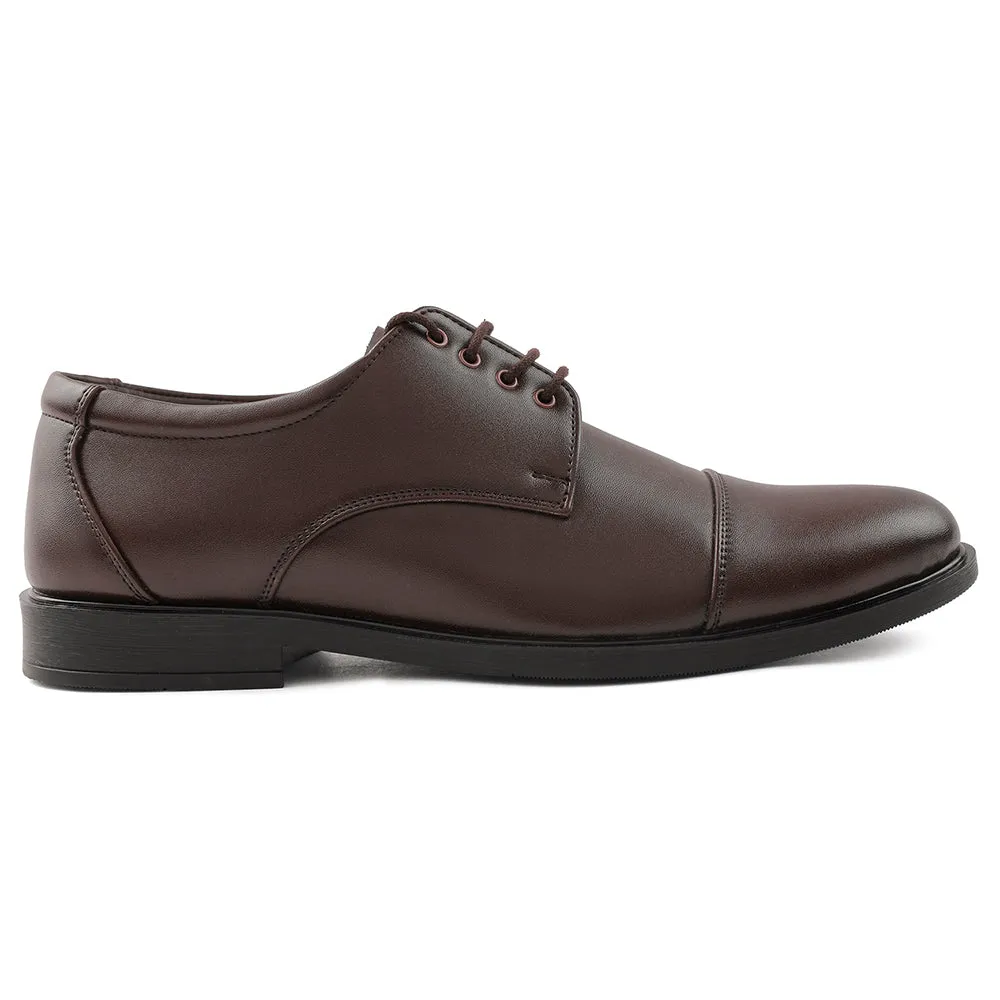 Fortune Brown Lacing Formal Oxford Shoes For Men HML-13E By Liberty Smart Walk Easy Leather Fit
