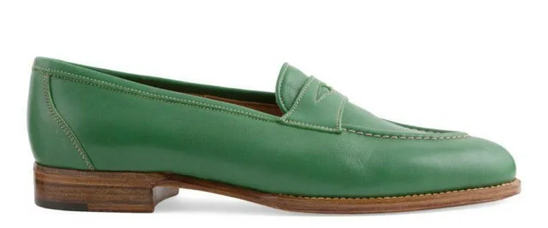 Spring Style Slow Pace LOAFER WITH PENNY STRAP CALF LEATHER HAND WELTED BLAKE STITCHES