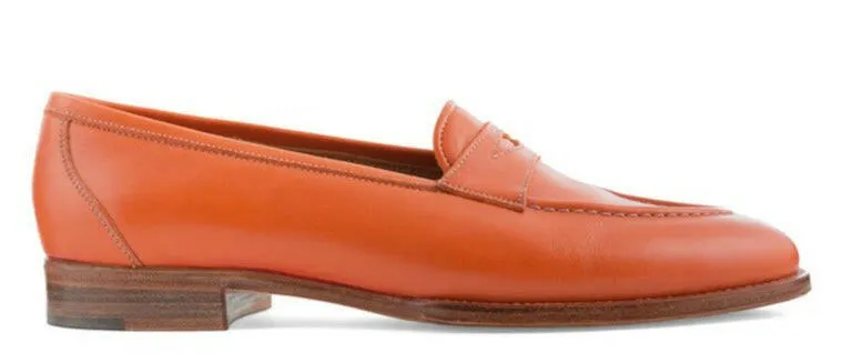 Comfortable Walking LOAFER WITH PENNY STRAP CALF LEATHER HAND WELTED BLAKE STITCHES