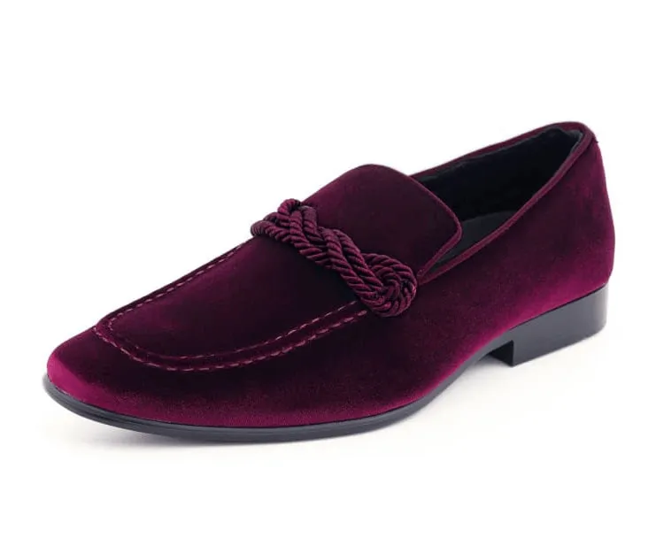 Essex Burgundy Comfortable Slip On Relaxed Walk