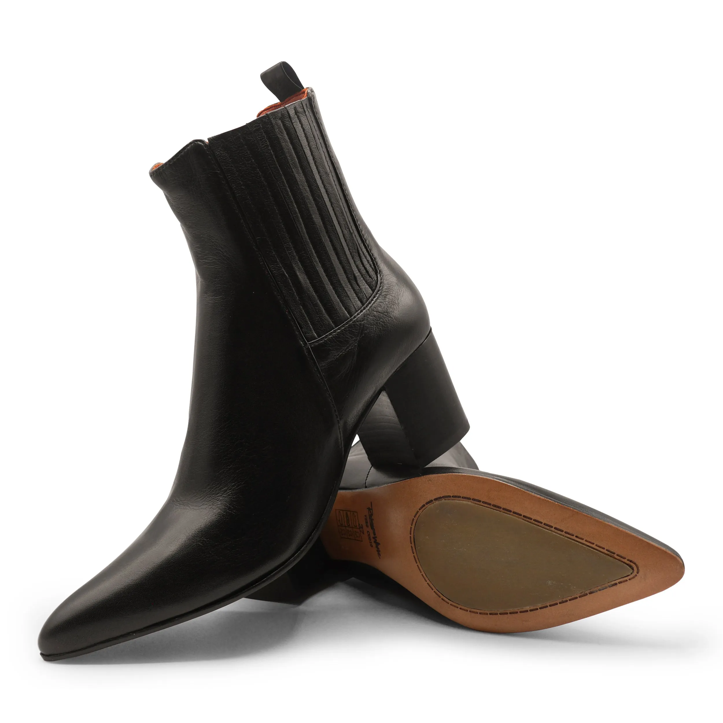 VW13B - Soft Nappa Black Chelsea Winter Walk Anti Skid