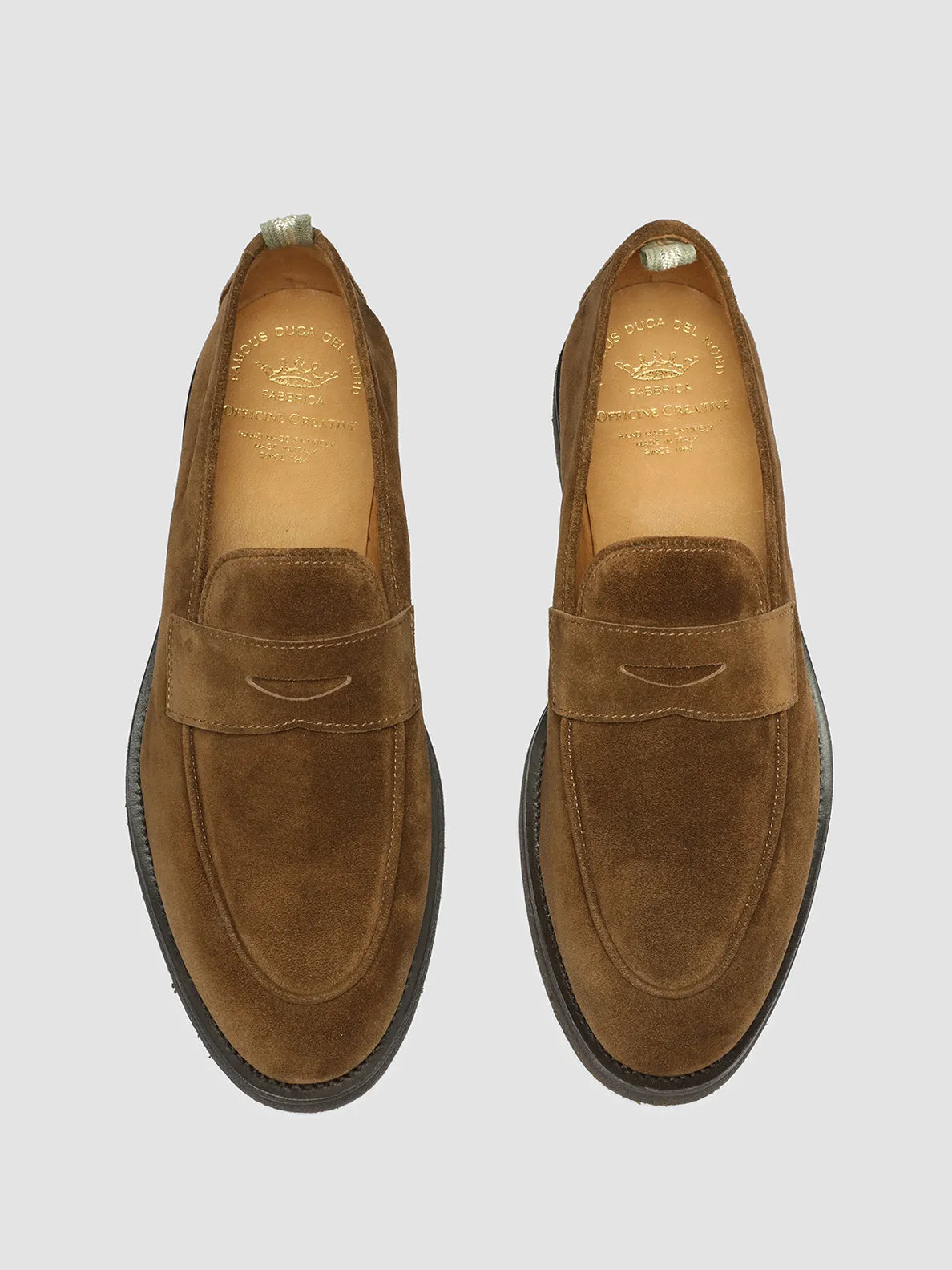 OPERA FLEXI 101 - Brown Suede Penny Loafers Stylish Movement Comfort Focused
