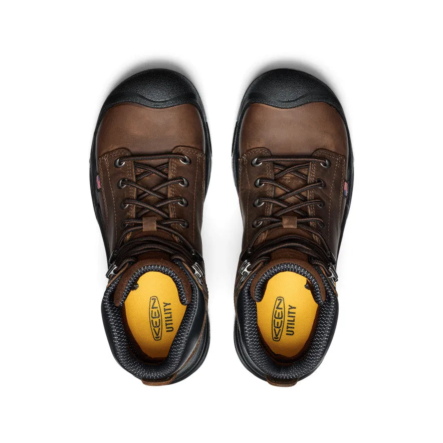 Mountain Flexibility Trail Conditions Men's Mt Vernon II 6" Waterproof Boot (Steel Toe)  |  Dark Earth/Black