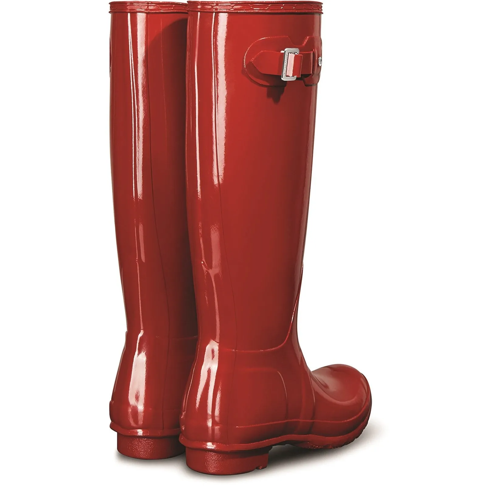 Outdoor Ready Footwear Easy Walk Hunter Womens Original Tall Gloss Wellington Boots Military Red