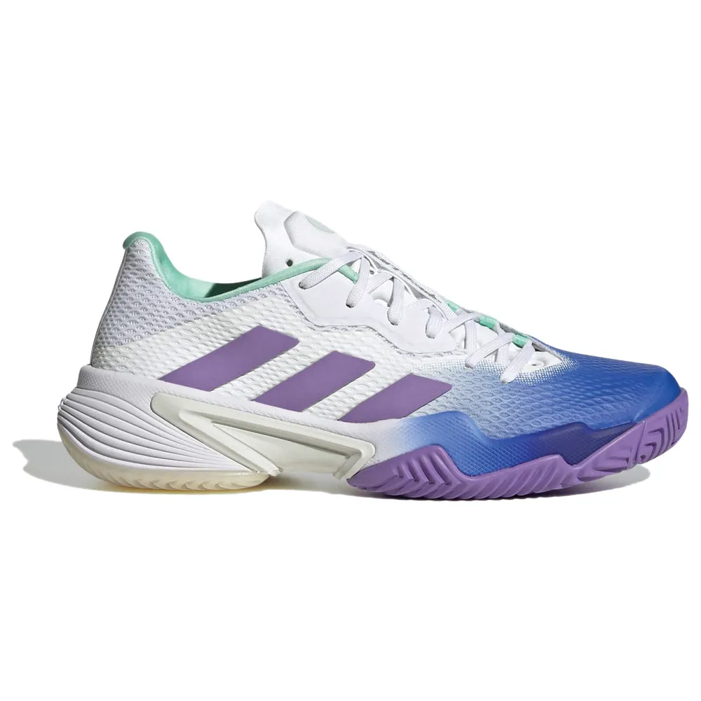 adidas Barricade Tennis Shoes (Ladies) - Lucid Blue/Violet Fusion/Pulse Mint Lace Up