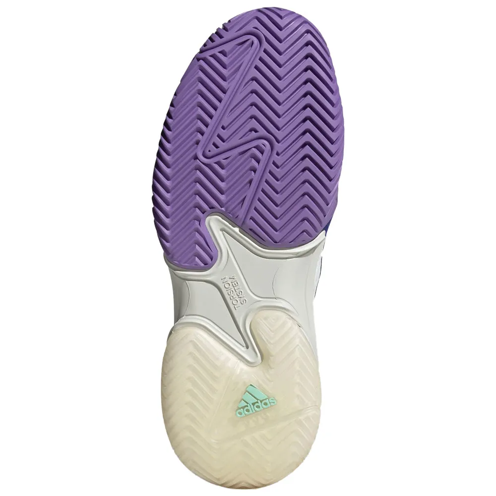 Performance Sole Flexible adidas Barricade Tennis Shoes (Ladies) - Lucid Blue/Violet Fusion/Pulse Mint