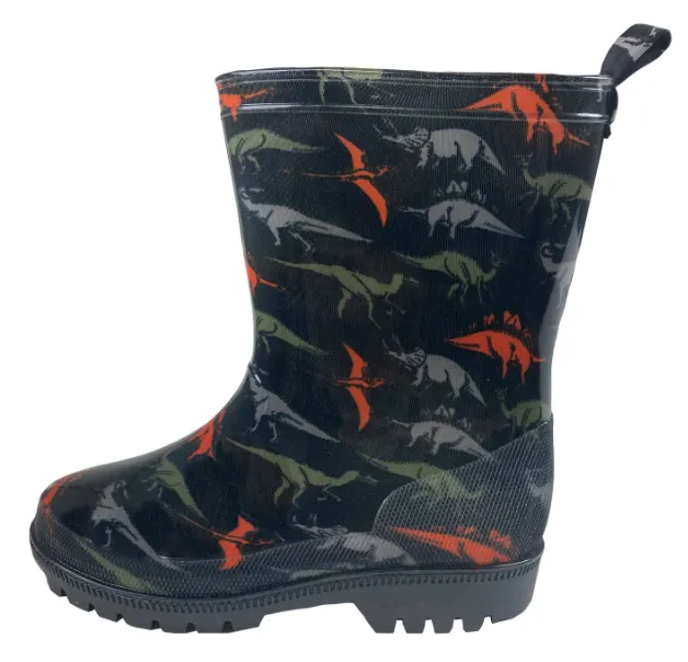 Walking Flex Anti Odor Boys Dinosaur Printed Rainboot