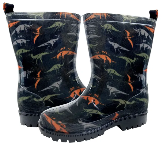 Comfy Walk Quick Dry Fit Boys Dinosaur Printed Rainboot