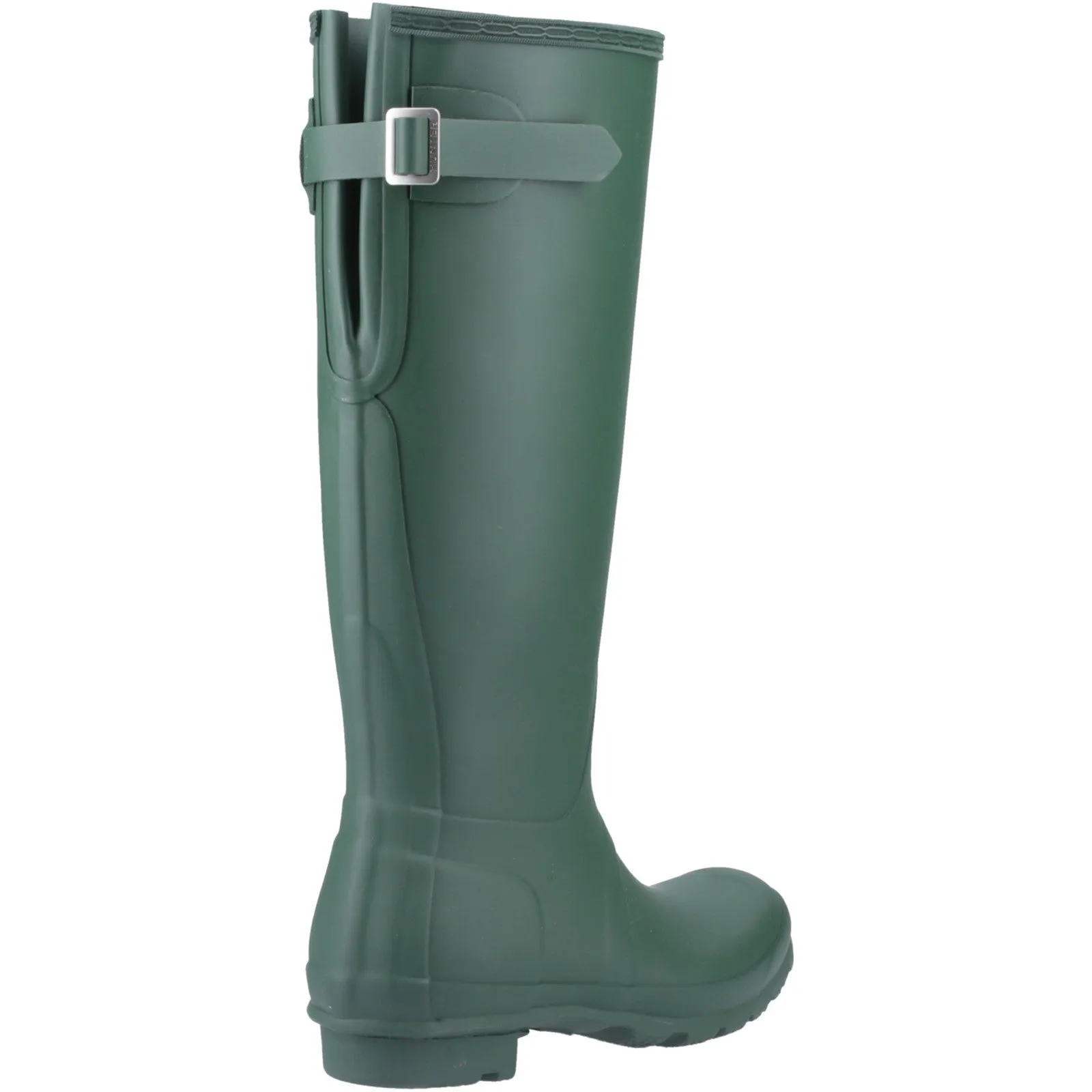Comfort Fit Hunter Womens Original Tall Back Adjustable Wellington Boots Green