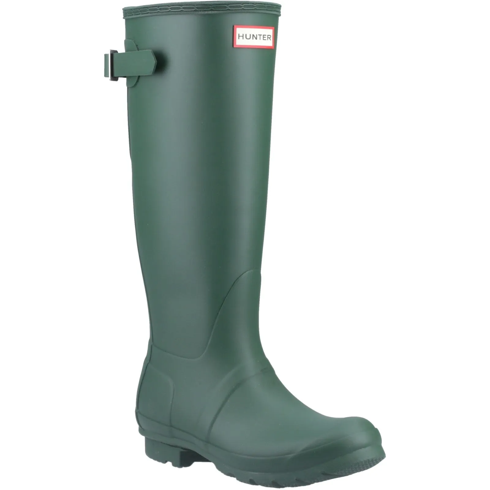 Hunter Womens Original Tall Back Adjustable Wellington Boots Green Quick Wear Protection Comfort Insole
