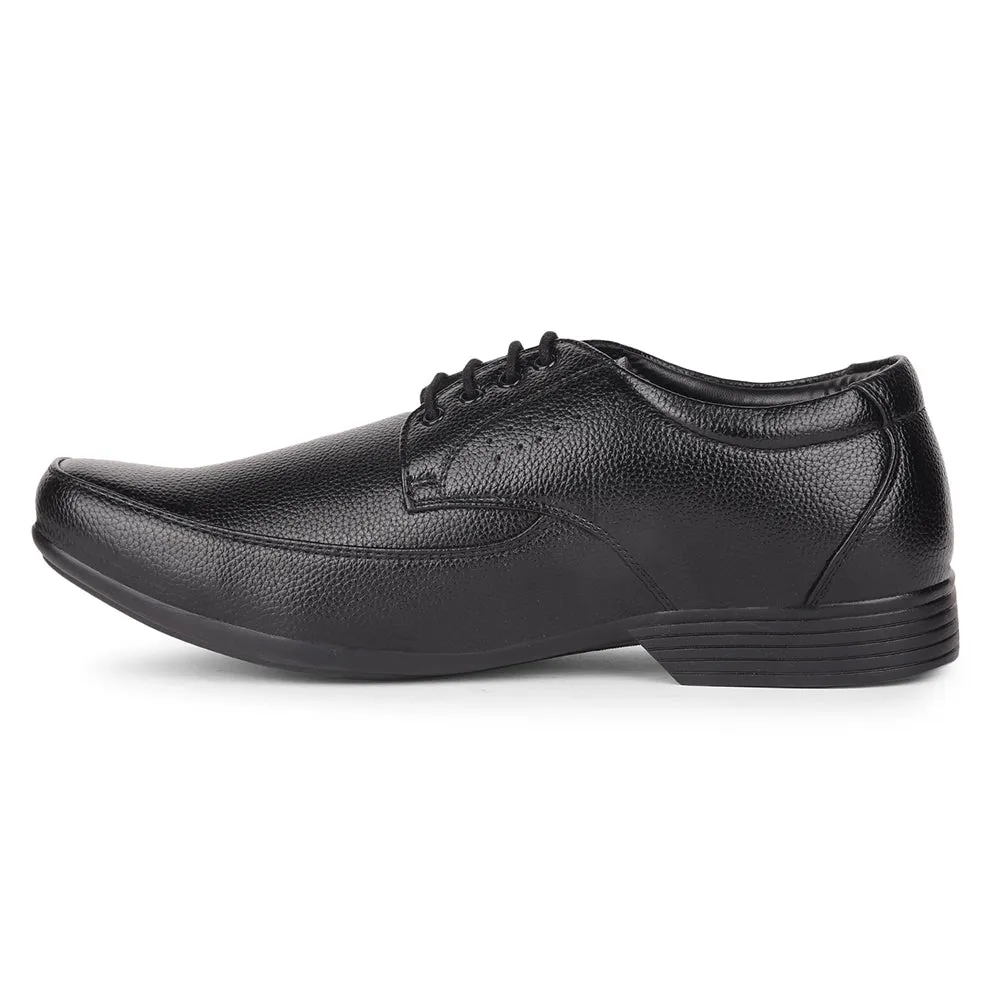 Fortune By Liberty HIL-10 Formal Derby Shoes For Men - Black Neutral design Classy Step