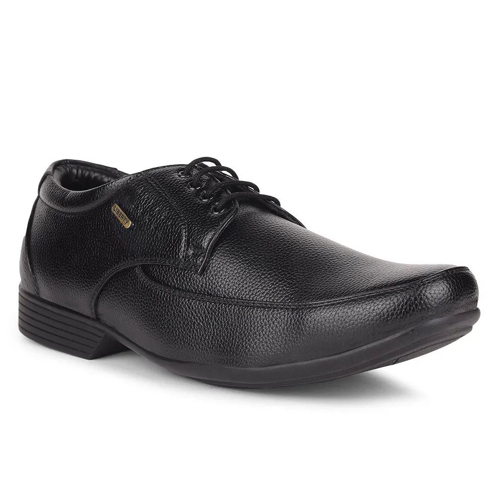 Flexible Design Sleek Look Fortune By Liberty HIL-10 Formal Derby Shoes For Men - Black