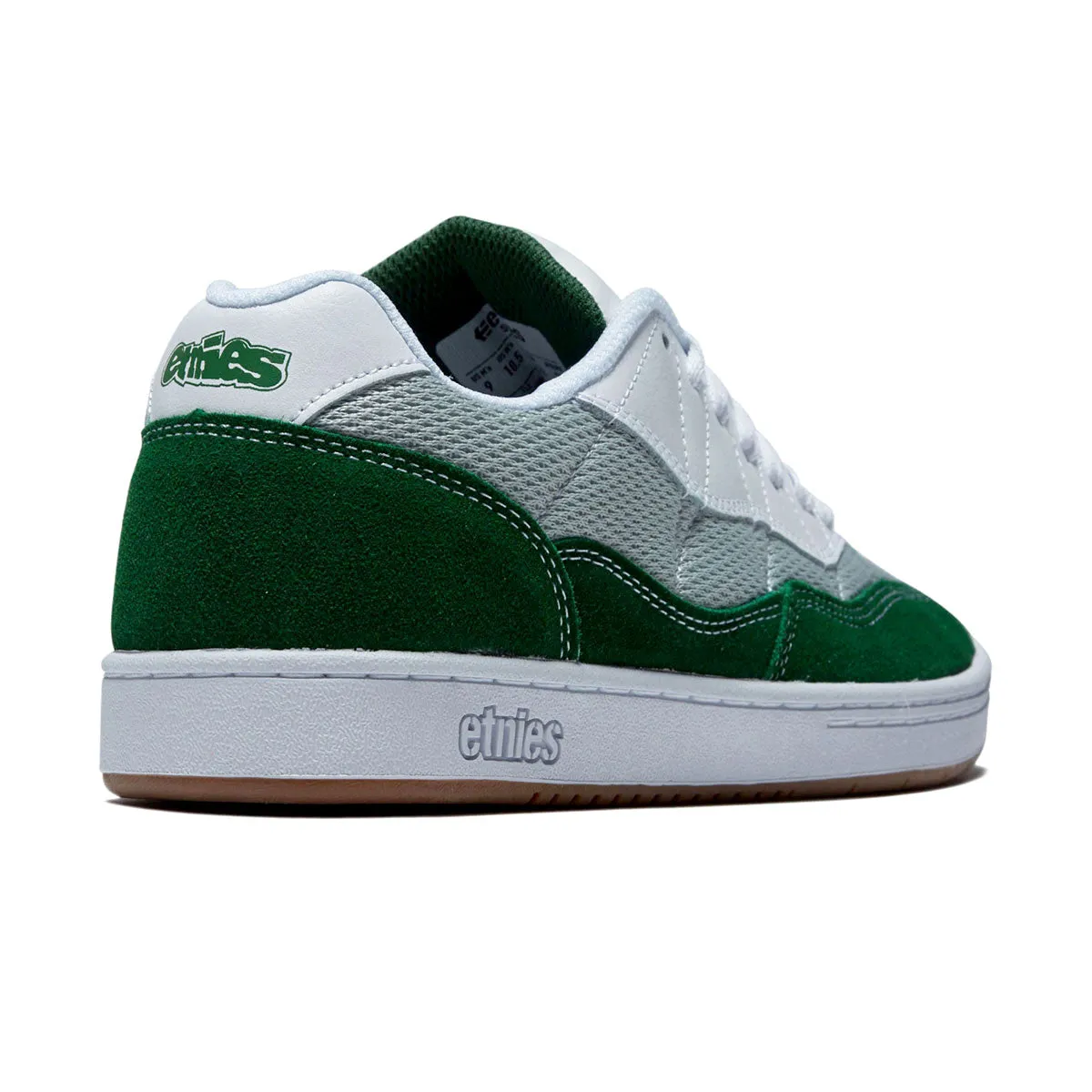Etnies Snake Shoes - Green/White/Grey Side Support Slip Control