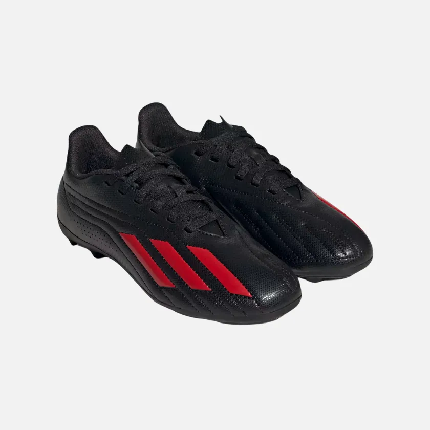 Adidas Deportive II Flexible Ground Kids Unisex Football Shoes (4-7Year) -Core Black/Red/Red Aerodynamic Team Player