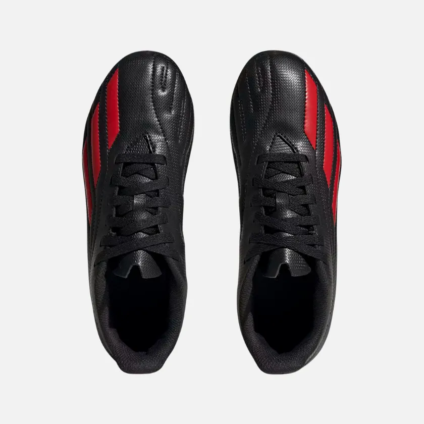 Adidas Deportive II Flexible Ground Kids Unisex Football Shoes (4-7Year) -Core Black/Red/Red Toe Grip Fitness routine