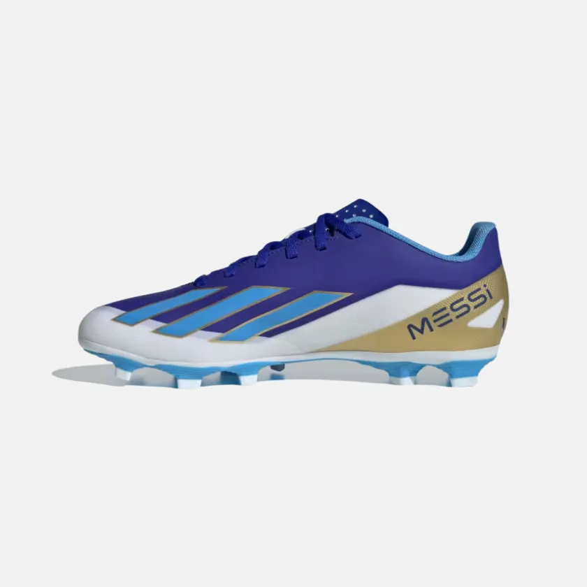 Adidas X Crazyfast Messi Club Flexible Ground Unisex Football Shoes -Lucid Blue/Blue Burst/Cloud White Passing Accuracy Evening Match