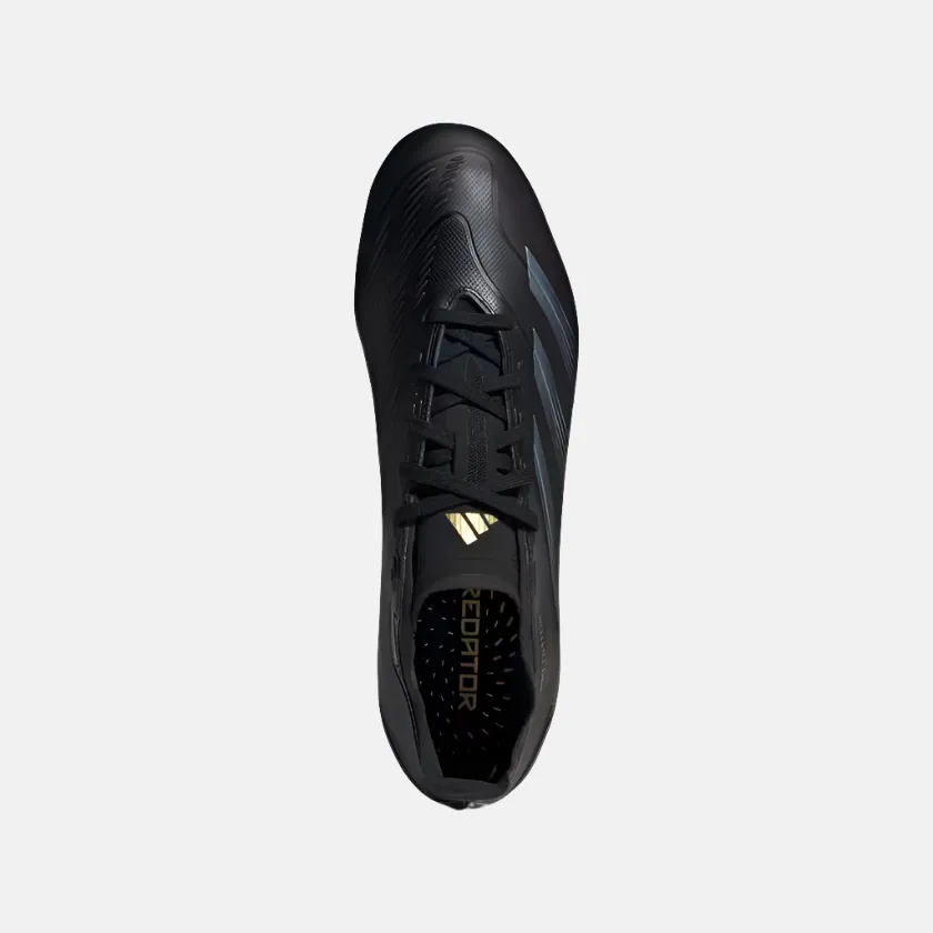 Adidas Predator League Firm Ground Men's Football Shoes - Core Black/Carbon/Gold Metallic Pre Match