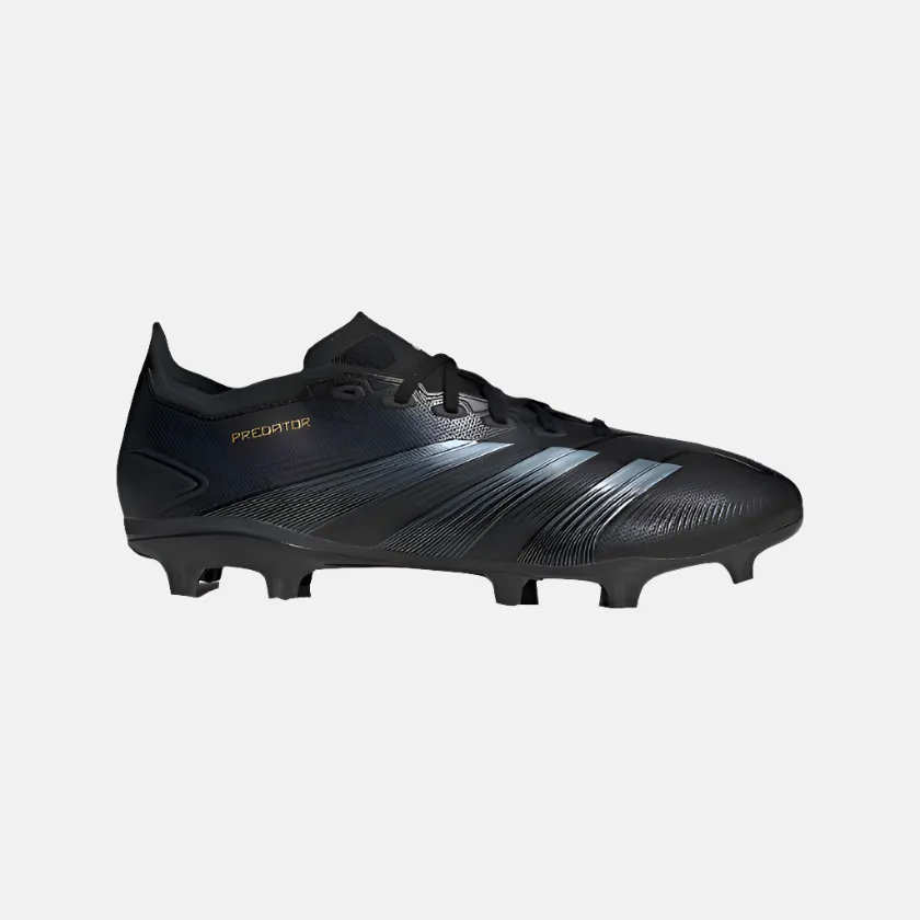 Adidas Predator League Firm Ground Men's Football Shoes - Core Black/Carbon/Gold Metallic fair play Traction Pad