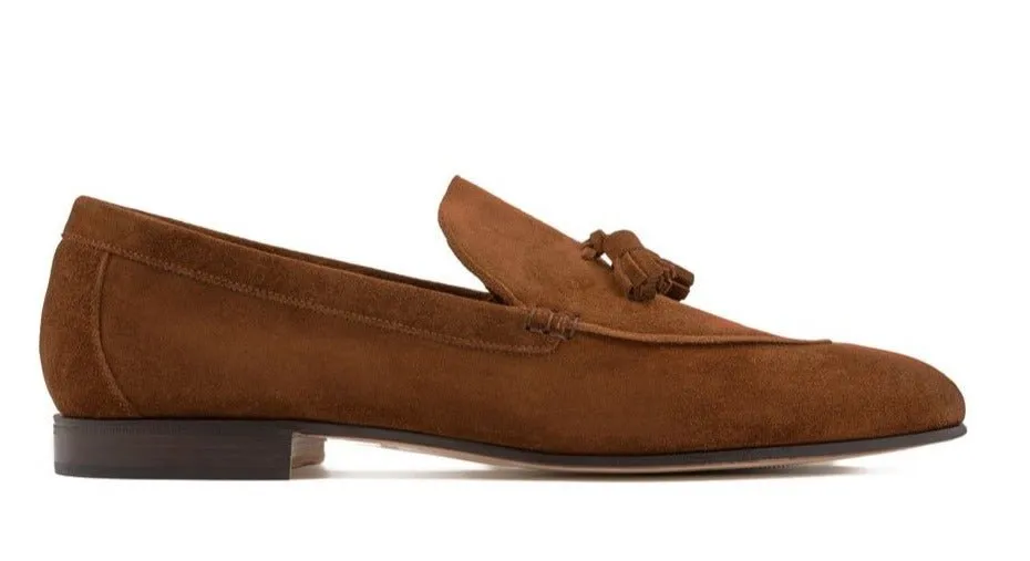Slip-On Ease LOAFER UNLINED WITH TASSELS SUEDE LEATHER